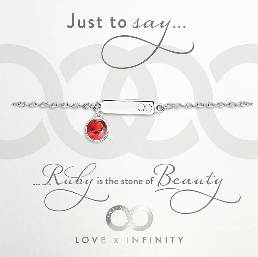 LXI Birthstone Bracelet Garnet/January