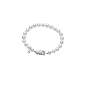 Mikimoto 18K White Gold Pearl Bracelet