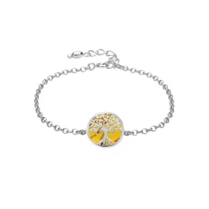 MILENA Bracelet Silver and Baltic Amber Tree of Life
