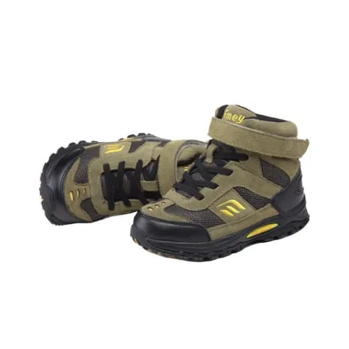 Mt. Emey 3305-7H Green/Black - Earth Kids/Ladies Straight Last Athletic Boots with Elastic Laces