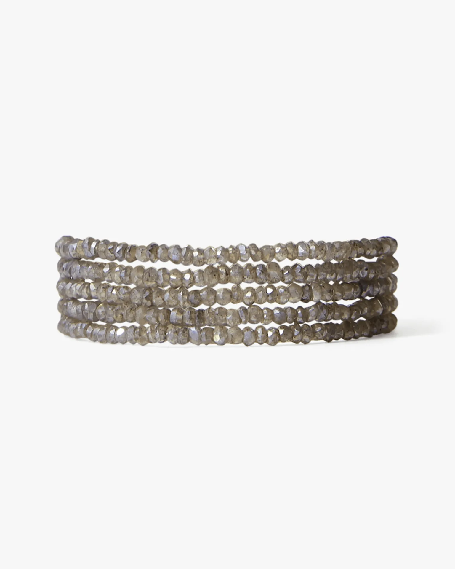 Naked Wrap Bracelet in Mystic Labradorite w/ SS