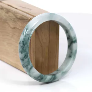 Natural Burmese Blue-green Jadeite Jade Bangle Bracelet (59.45mm)#T076