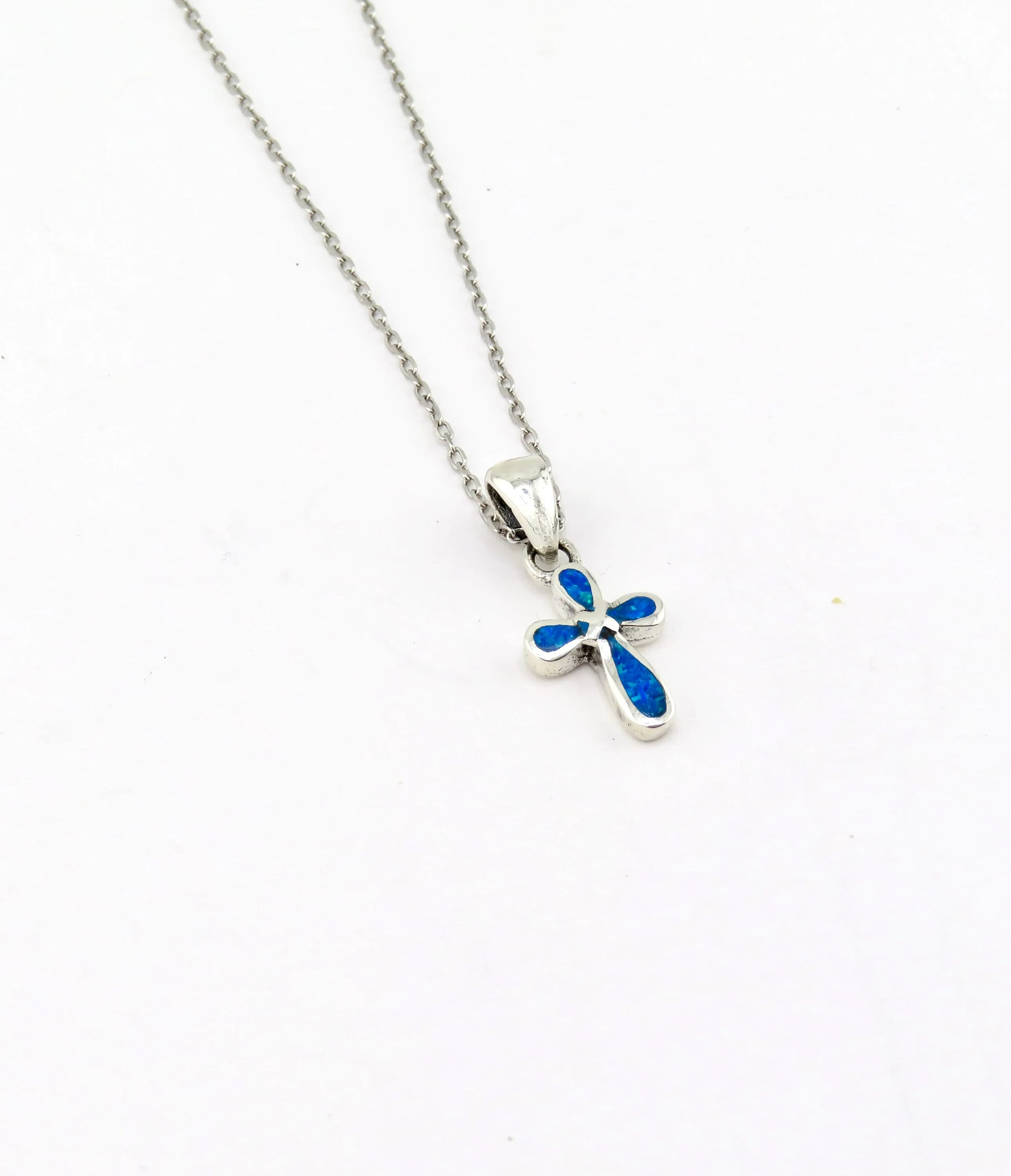Opal Cross Necklace