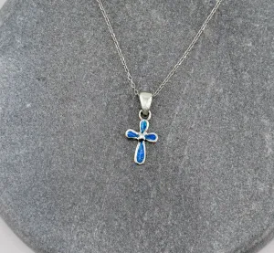 Opal Cross Necklace