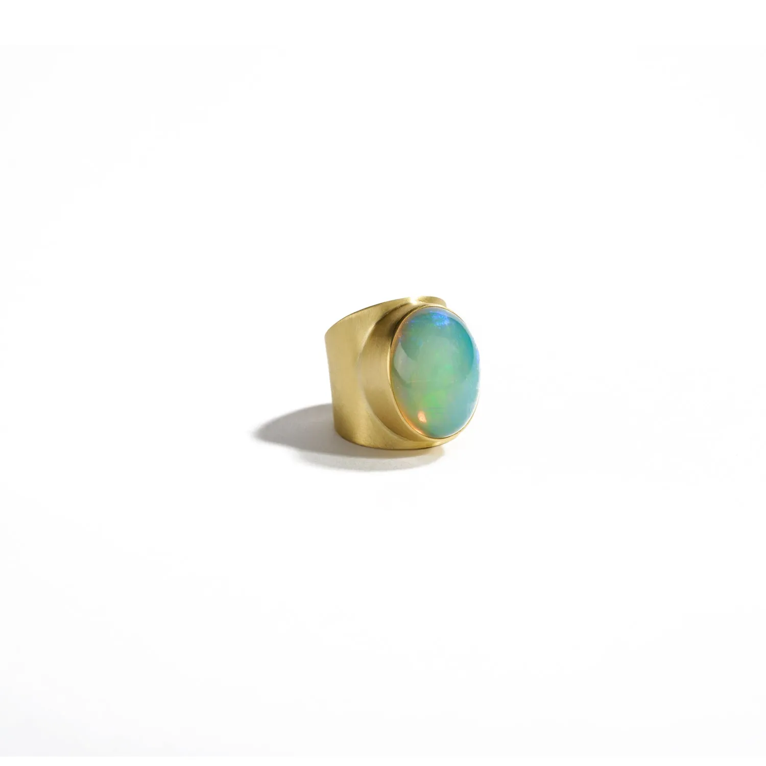 Opal Shield Shape Ring