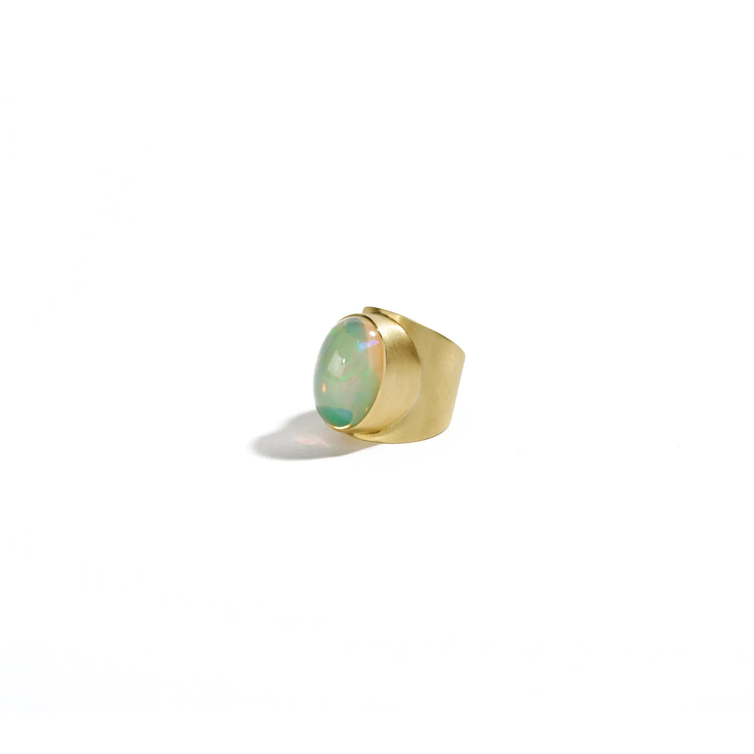 Opal Shield Shape Ring