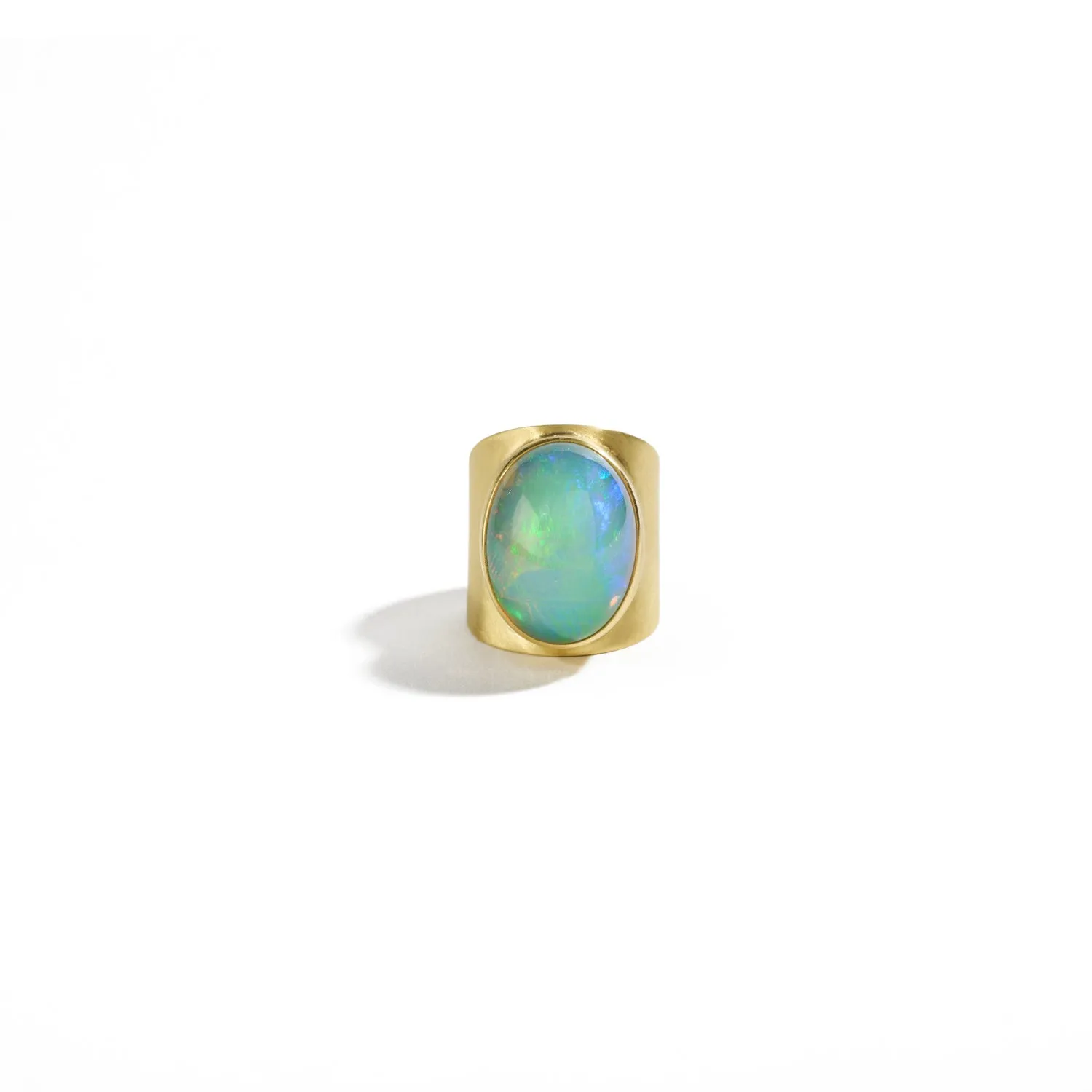 Opal Shield Shape Ring