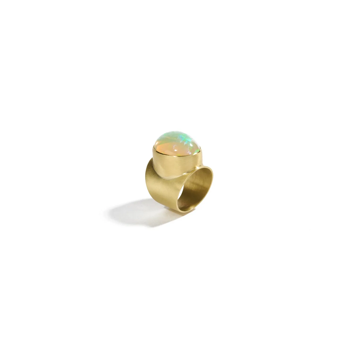 Opal Shield Shape Ring