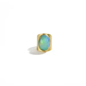 Opal Shield Shape Ring