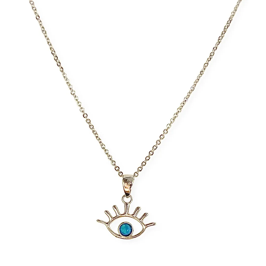 Opaline Evil Eye Lash Necklace