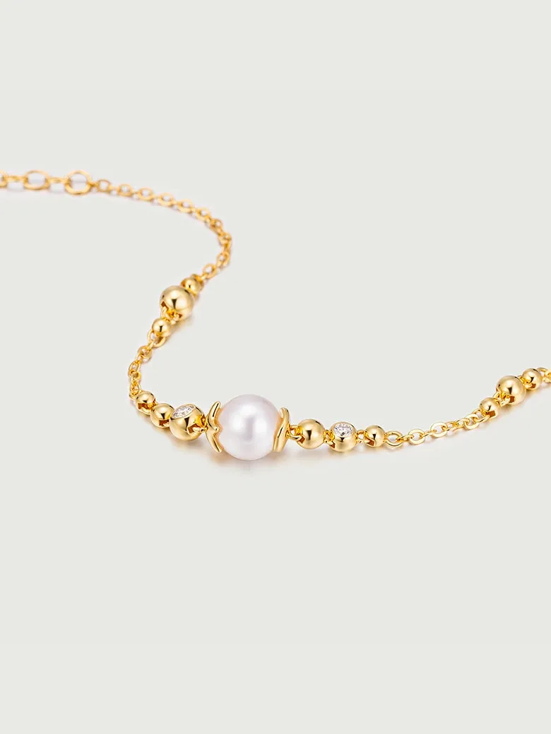 Pearl Sphere Floating Bracelet