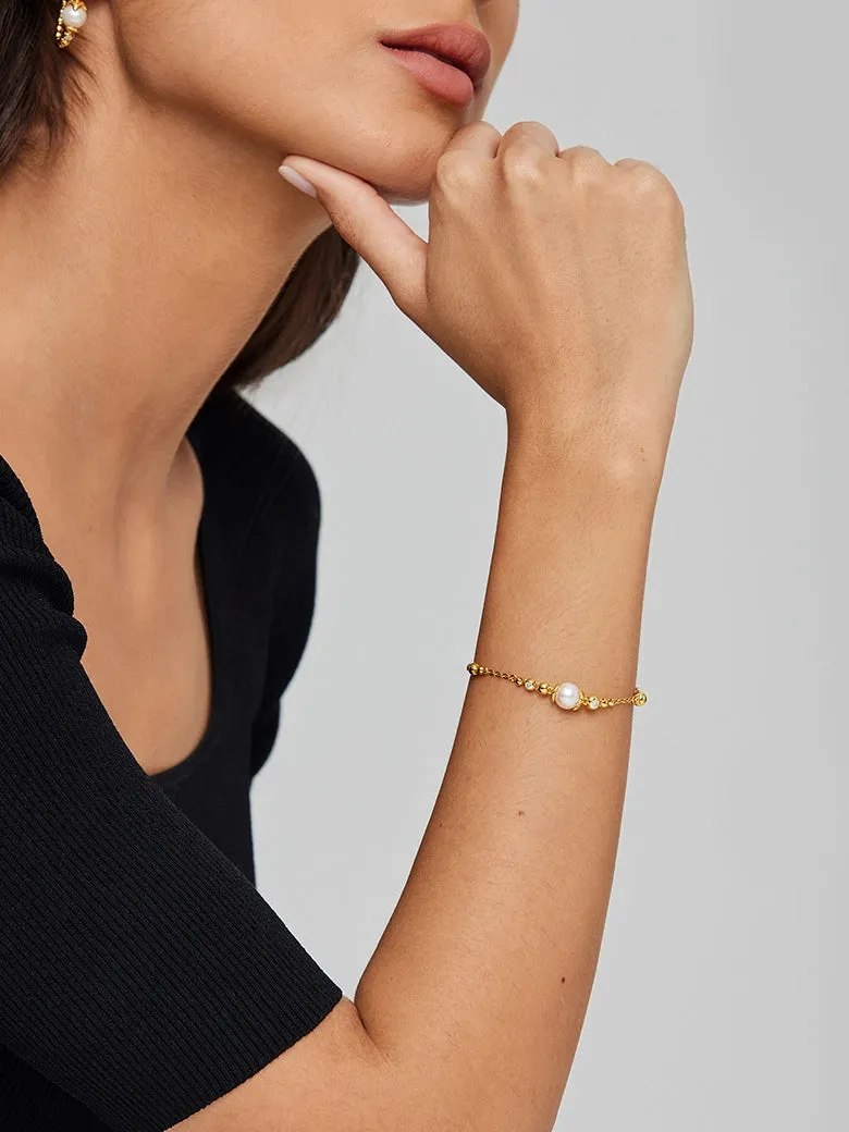 Pearl Sphere Floating Bracelet