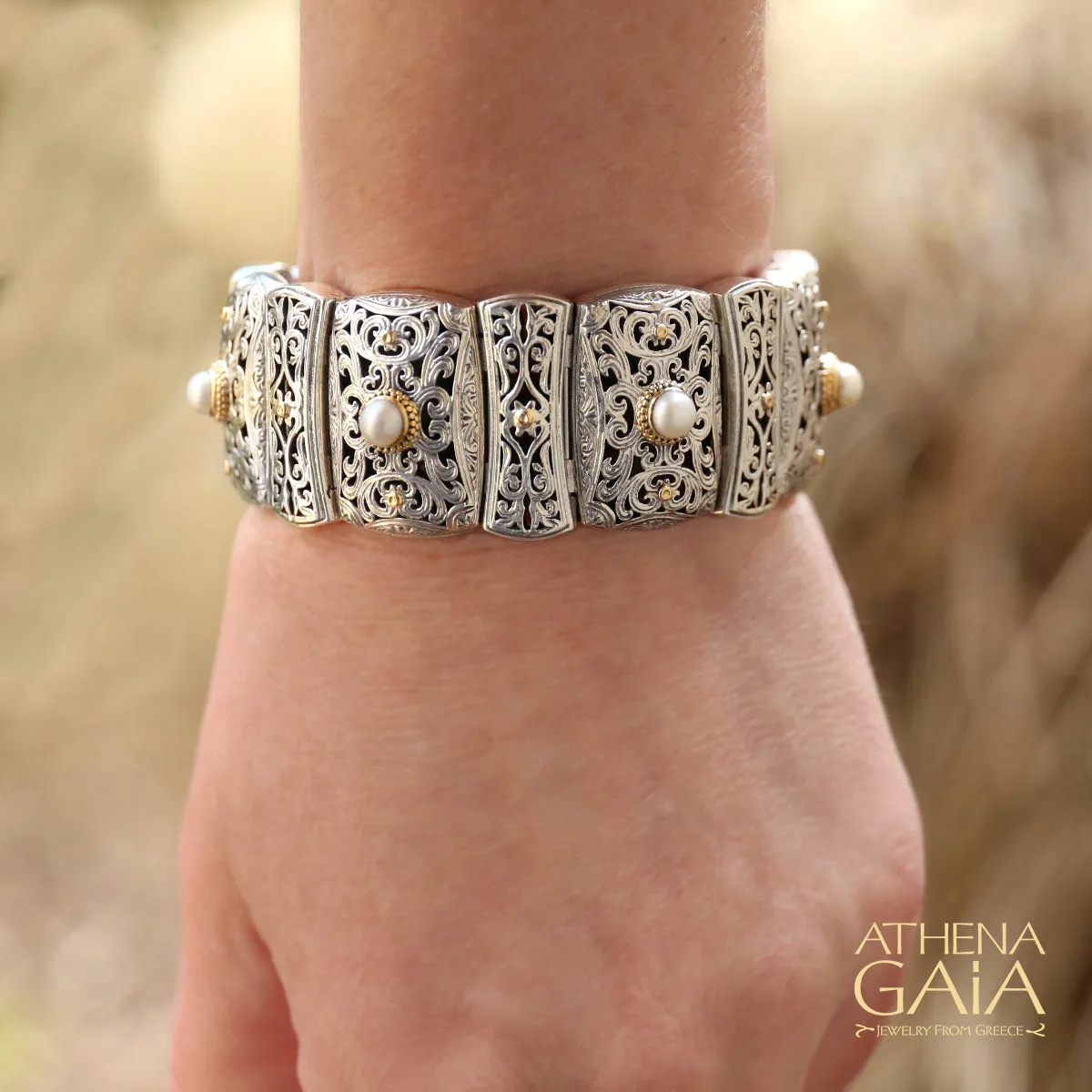 Pearl Synergy Garden Shadows Cuff Bracelet