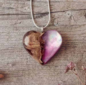Pink Dream | opal pendant [heart]
