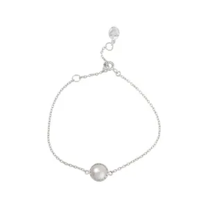 Priya Bracelet, Pearl, Silver