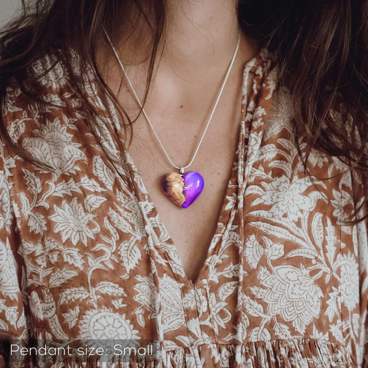 Purple Haze | opal pendant [heart]