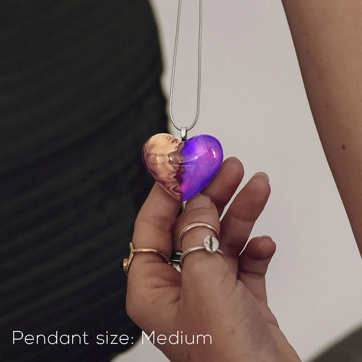 Purple Haze | opal pendant [heart]
