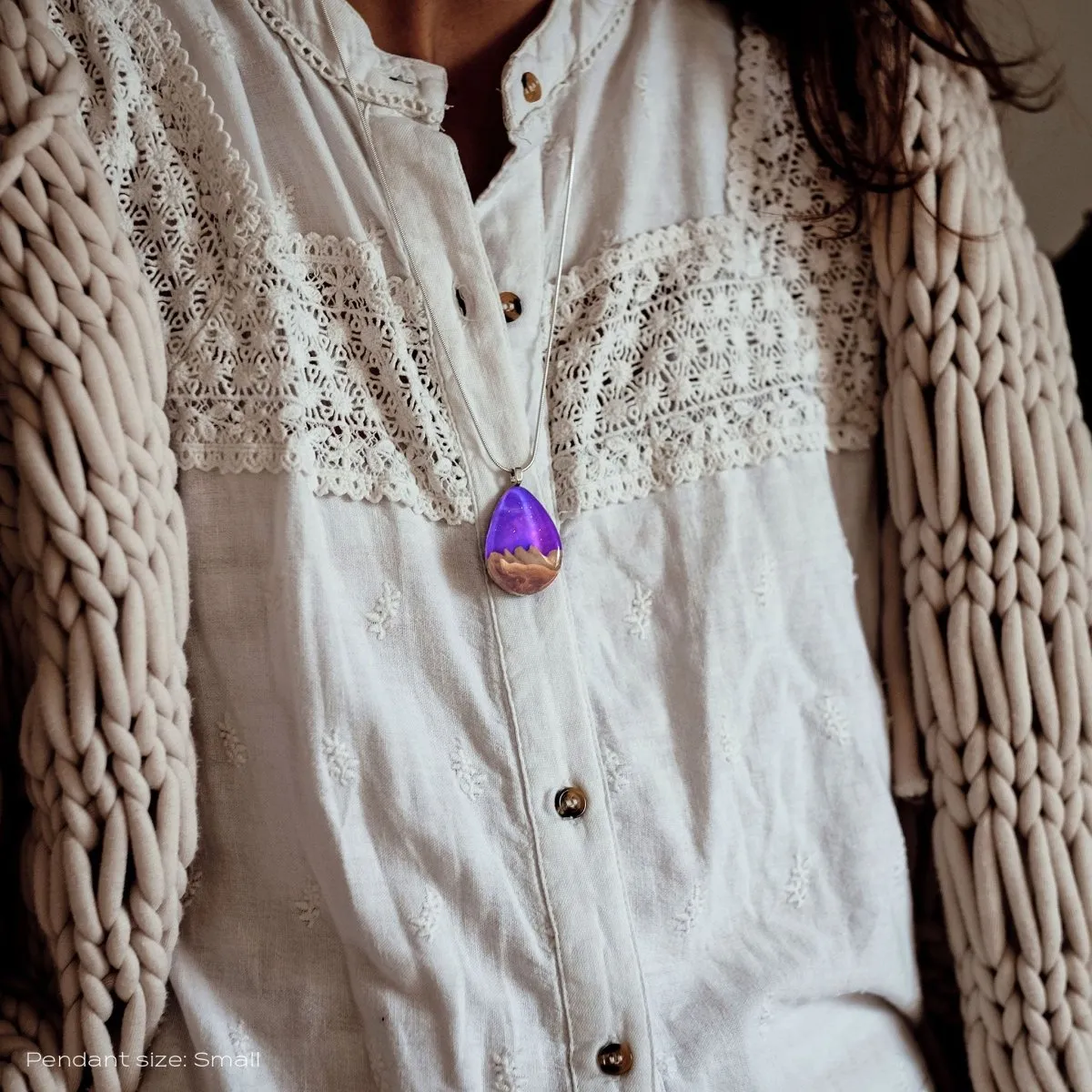 Purple Haze | opal pendant [teardrop]