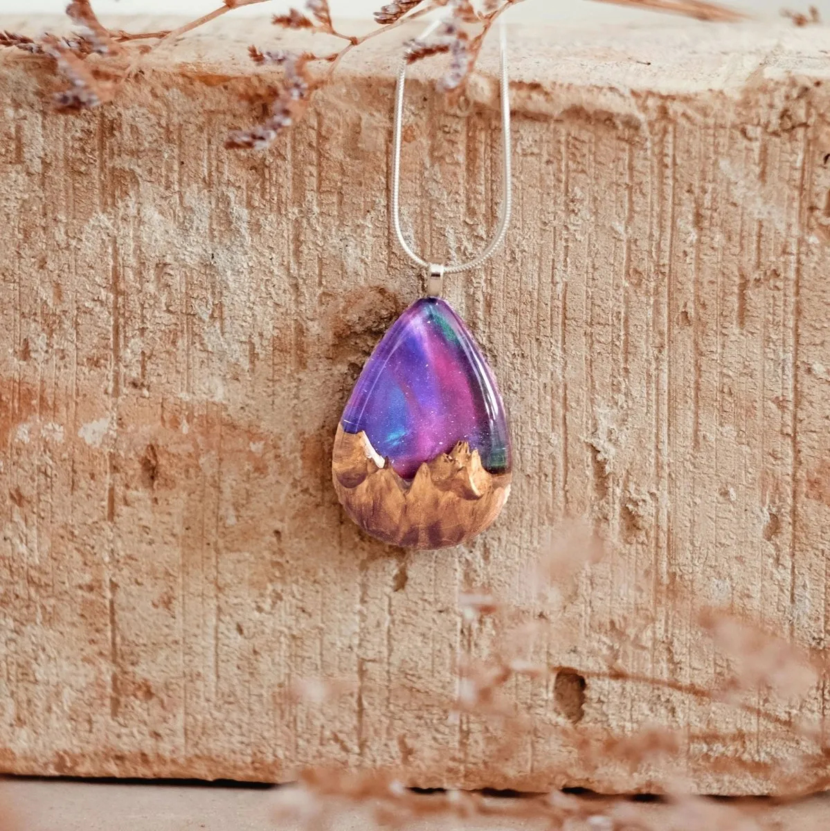 Purple Haze | opal pendant [teardrop]