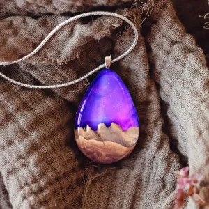 Purple Haze | opal pendant [teardrop]