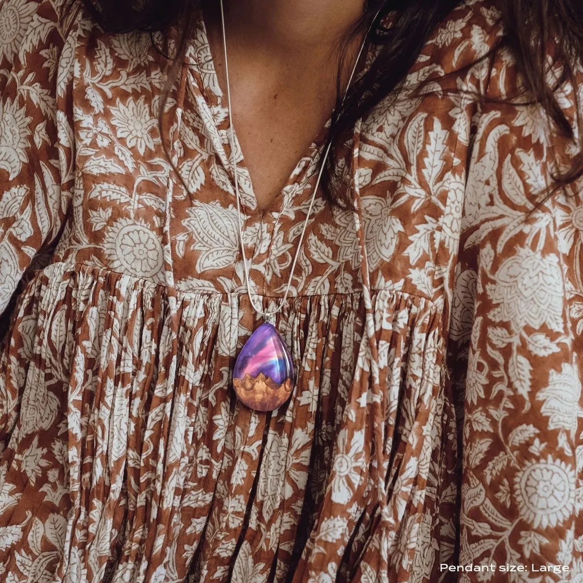 Purple Haze | opal pendant [teardrop]