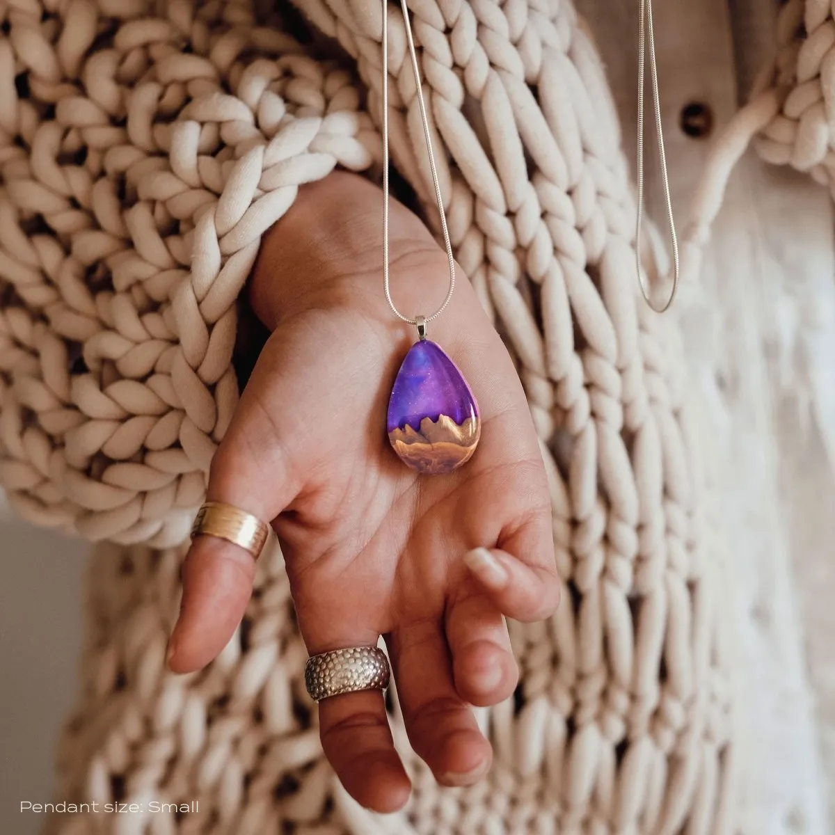 Purple Haze | opal pendant [teardrop]