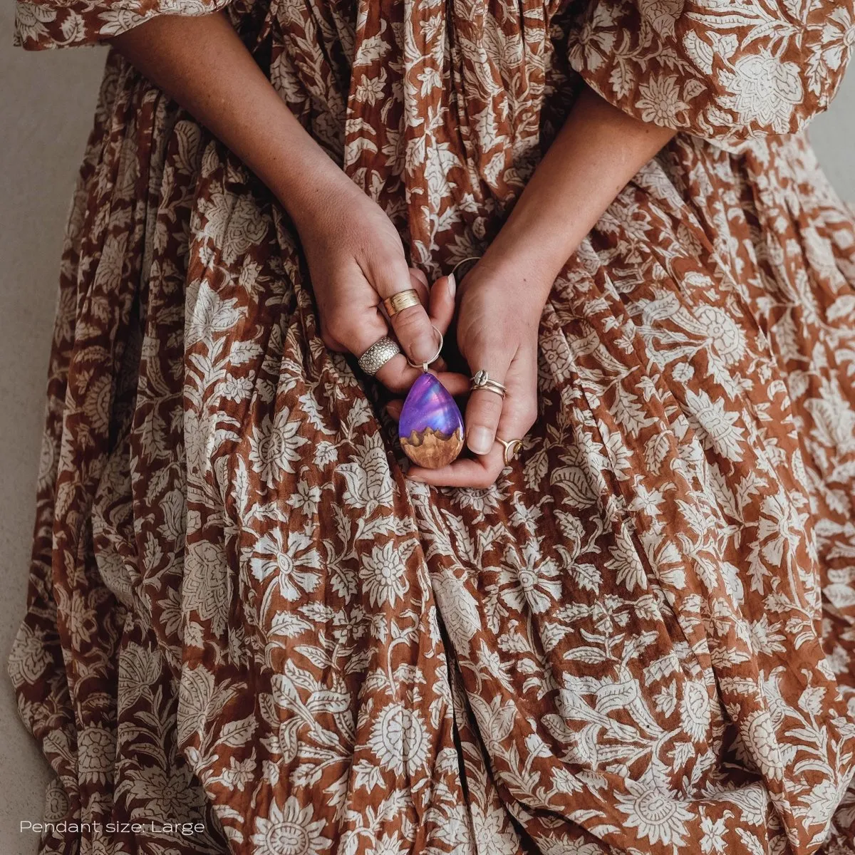 Purple Haze | opal pendant [teardrop]