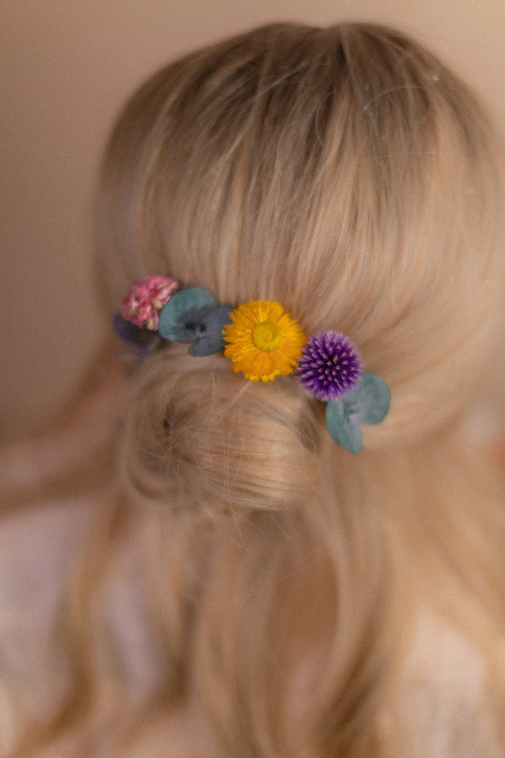 Real Dried Wildflower Half Crown / Meadow Flower Half Crown / Real Dried Flowers Crown / Dried Wedding Crown