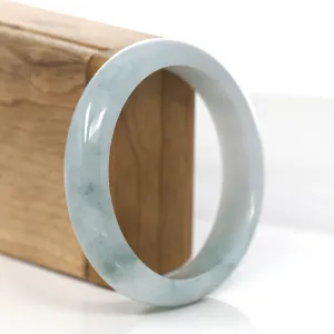 RealJade® Co. "Classic Bangle" Blue-Green Genuine Burmese Jadeite Jade Bangle Bracelet ( 59.09 mm) #871