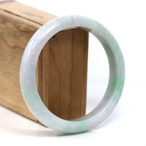 RealJade® Co. "Classic Bangle" Genuine Burmese Green Jadeite Jade Bangle Bracelet (58.47mm) #T228