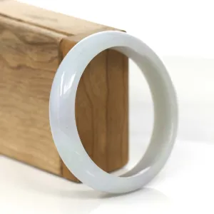 RealJade® Co. "Classic Bangle" Lavender Natural Burmese Jadeite Jade Bangle (58.64mm) #781