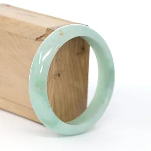 RealJade® Co. "Classic Bangle" Natural Burmese Green Jadeite Jade Bangle (58.84 mm ) #591