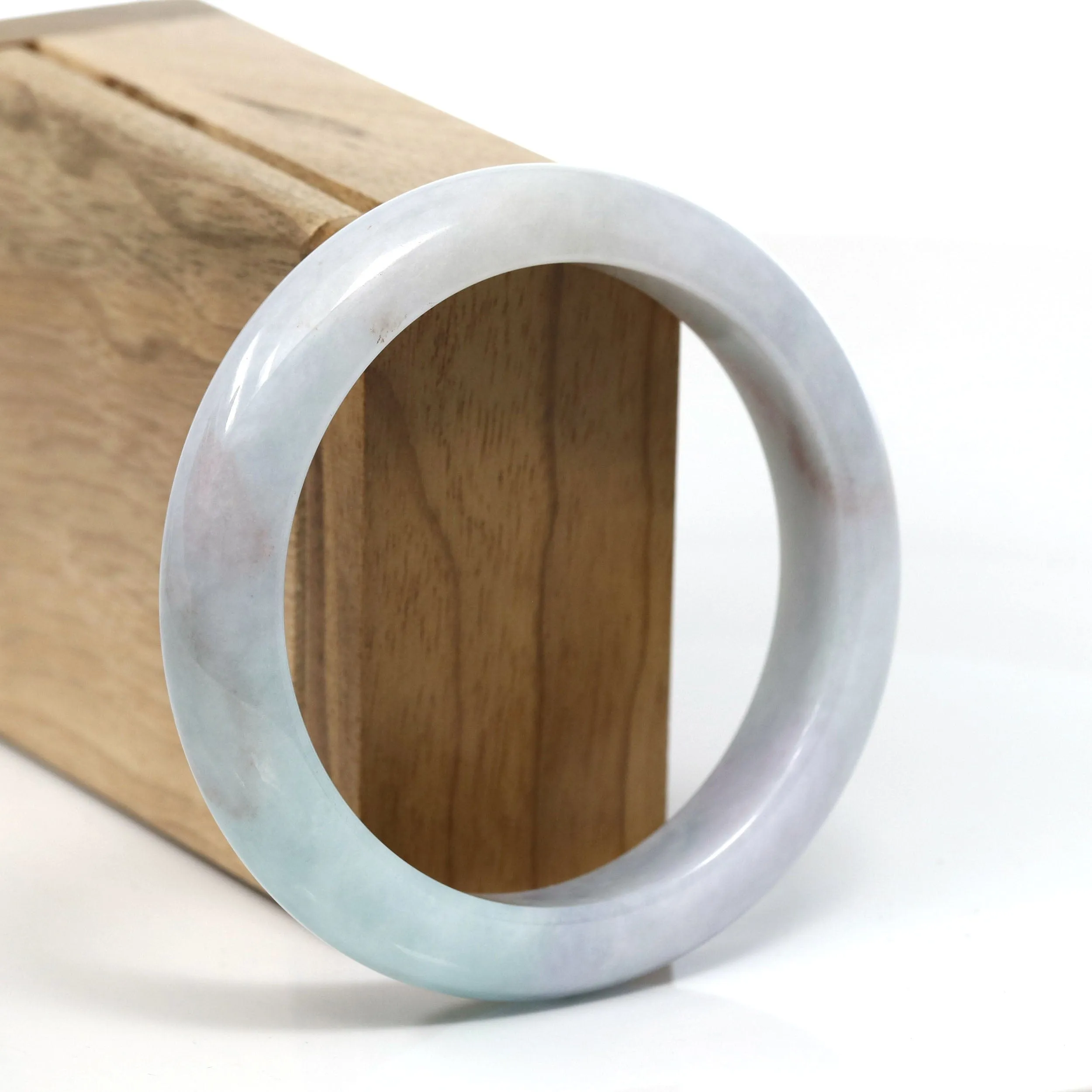 RealJade Co.® "Classic" Genuine Jadeite Jade Green Bangle Bracelet (57.56mm) #T294