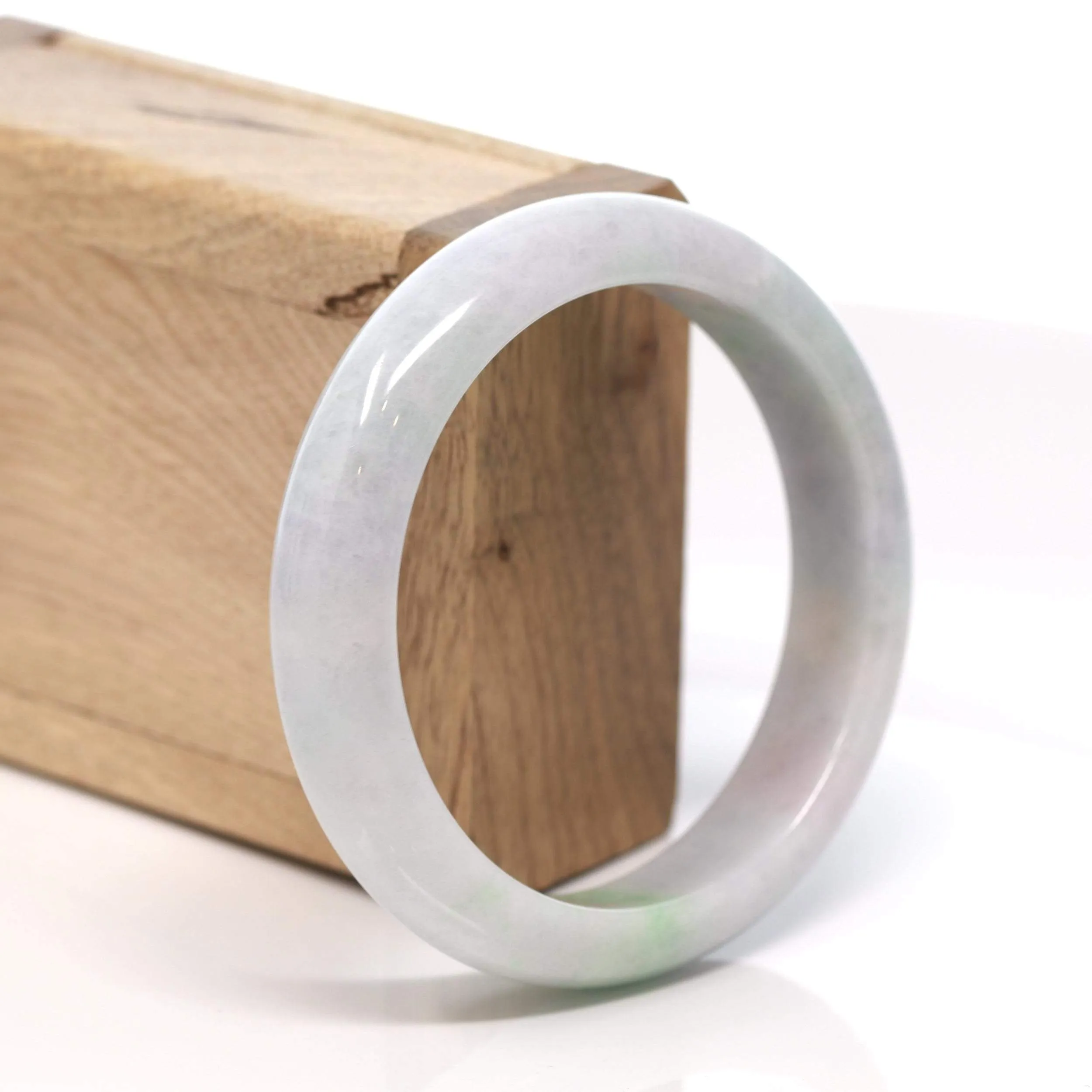 RealJade® "Classic Bangle" Genuine Burmese Green Jadeite Jade Bangle Bracelet (58.32 mm) #154