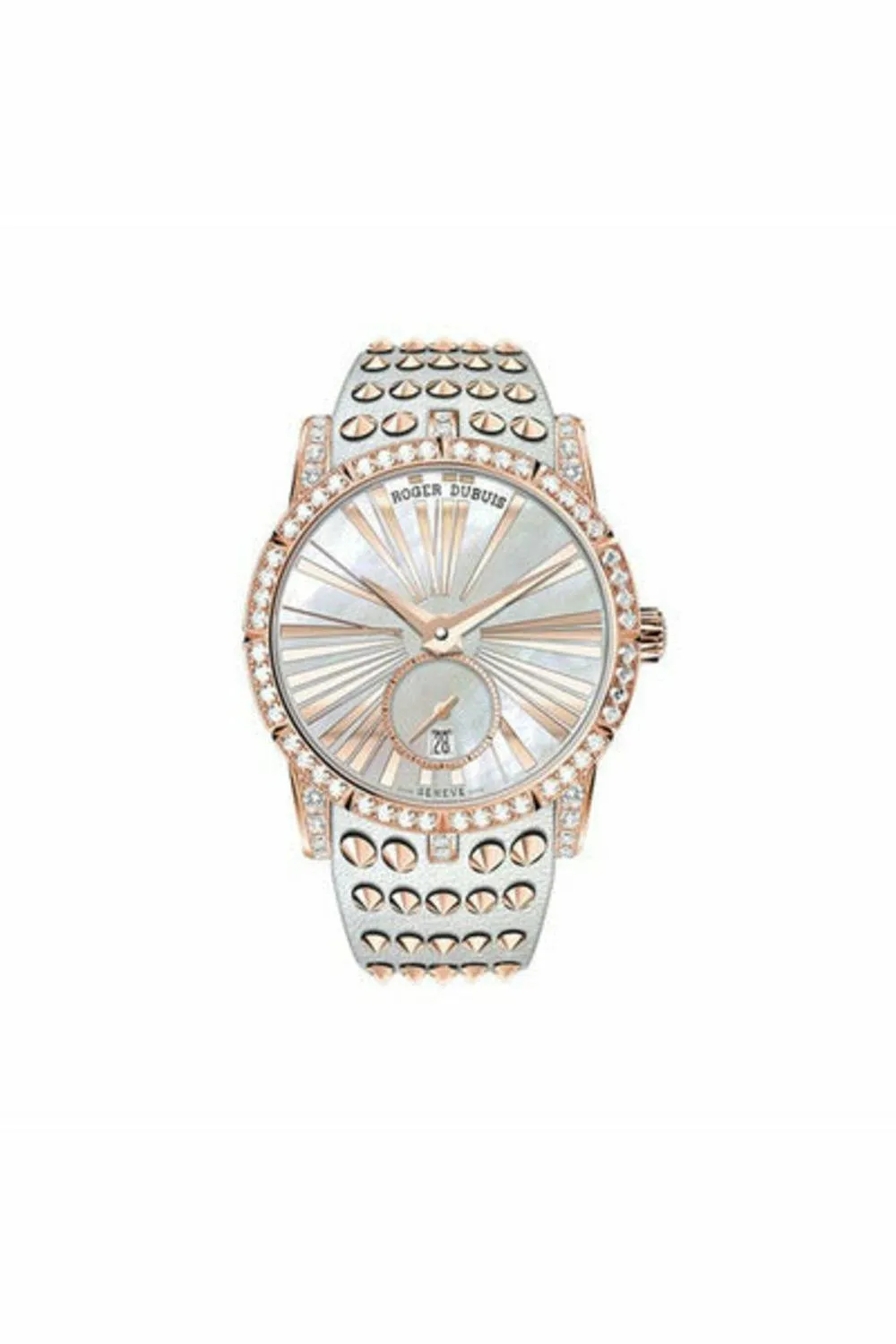 roger dubuis excalibur studs rose gold automatic ladies watch ref. rddbex0667