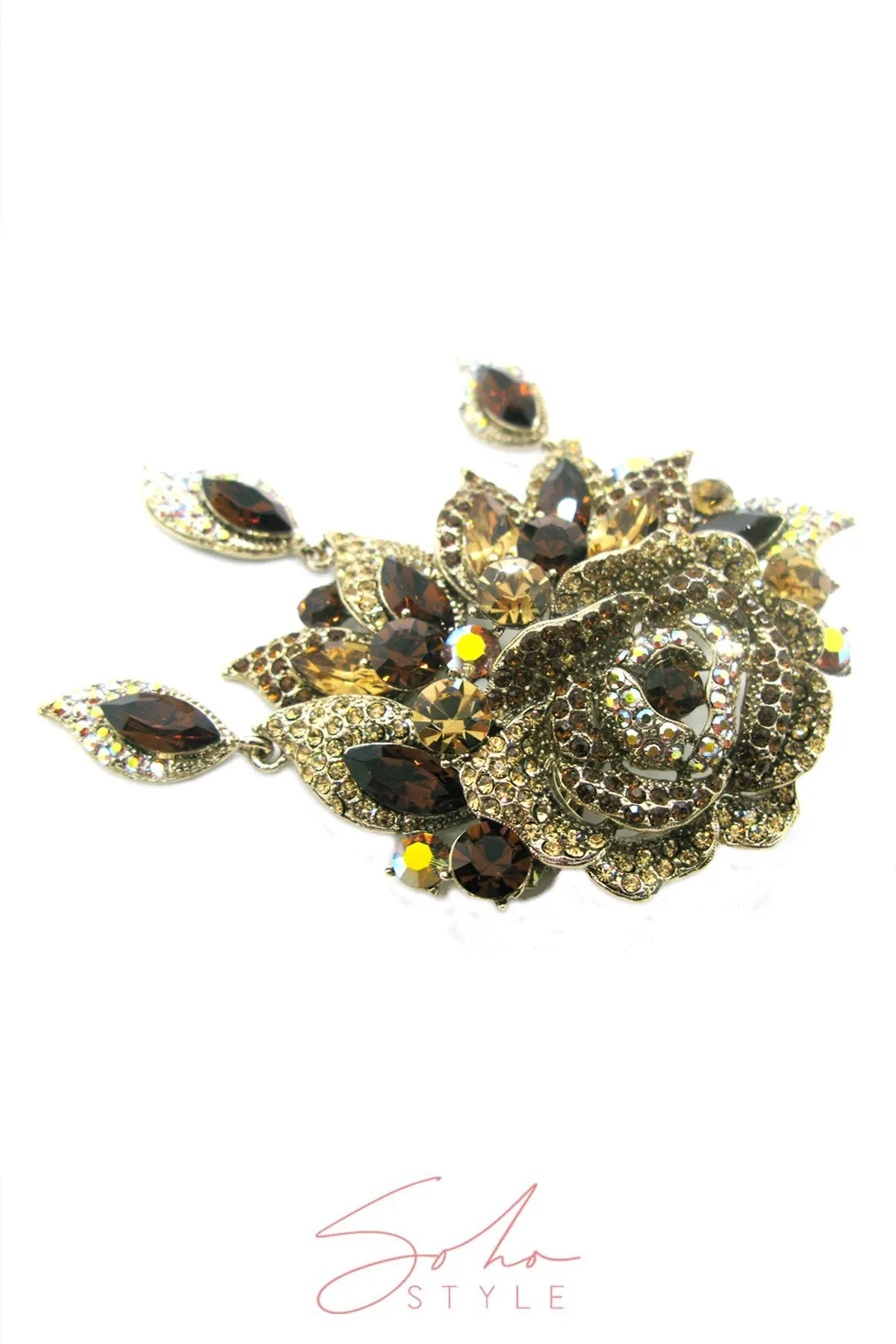 Rosaline Teardrop Crystal Barrette