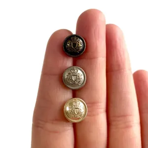 Royal Crown regal British shank buttons 10mm