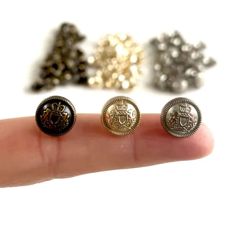 Royal Crown regal British shank buttons 10mm