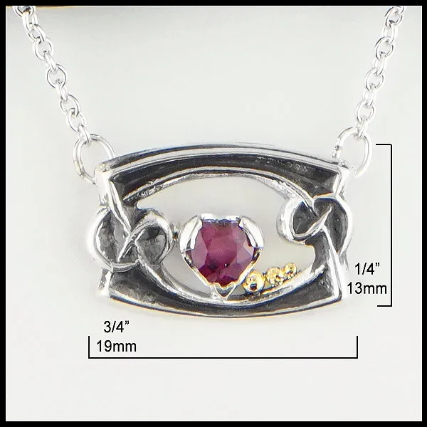Ruby Heart Necklace