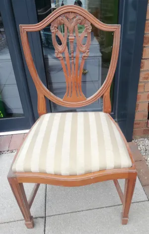 Set of 3 ornate vintage dining  chairs available for reupholstery and painting your choice of colour