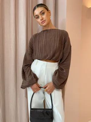 Significant Other Adeline Top in Chocolate