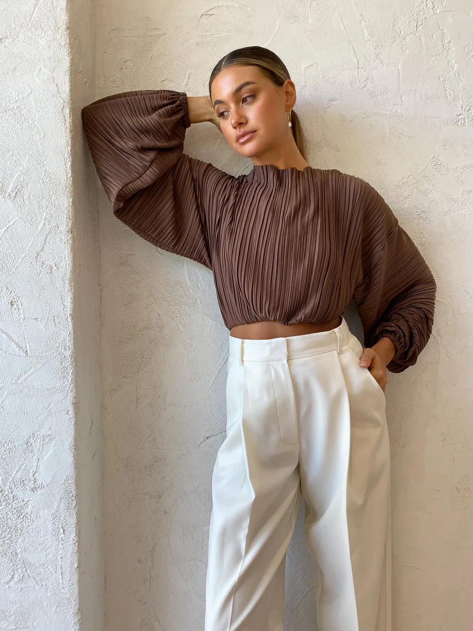 Significant Other Adeline Top in Chocolate