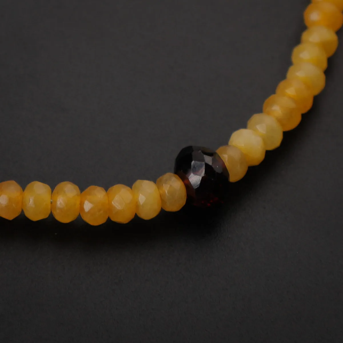 Silver Bracelet with Agate and Garnet Stones