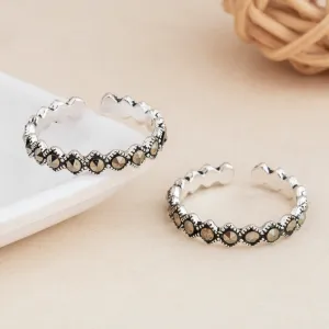 Silver Marca Toe Ring