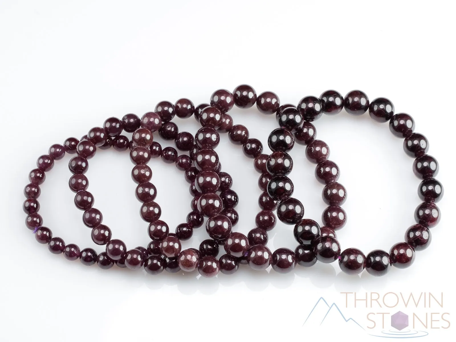STAR GARNET Crystal Bracelet - Round Beads - Beaded Bracelet, Birthstone Bracelet, Handmade Jewelry, Healing Crystal Bracelet,  E1053