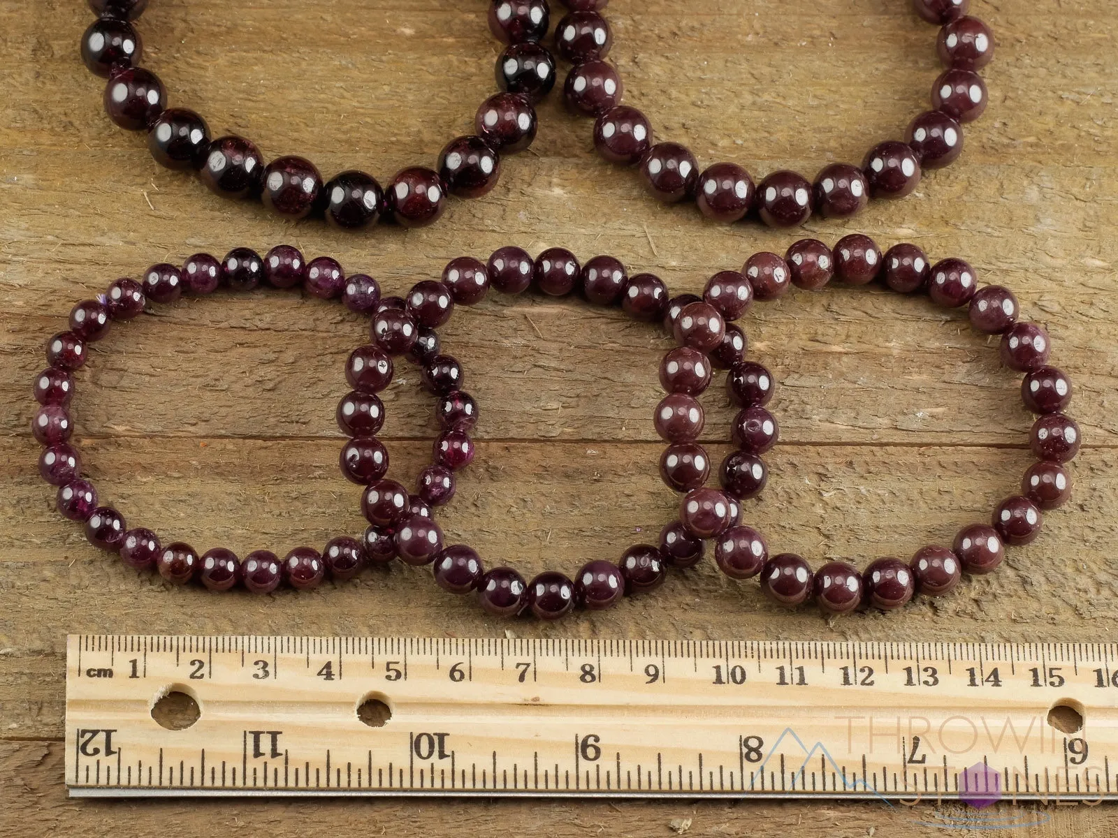 STAR GARNET Crystal Bracelet - Round Beads - Beaded Bracelet, Birthstone Bracelet, Handmade Jewelry, Healing Crystal Bracelet,  E1053