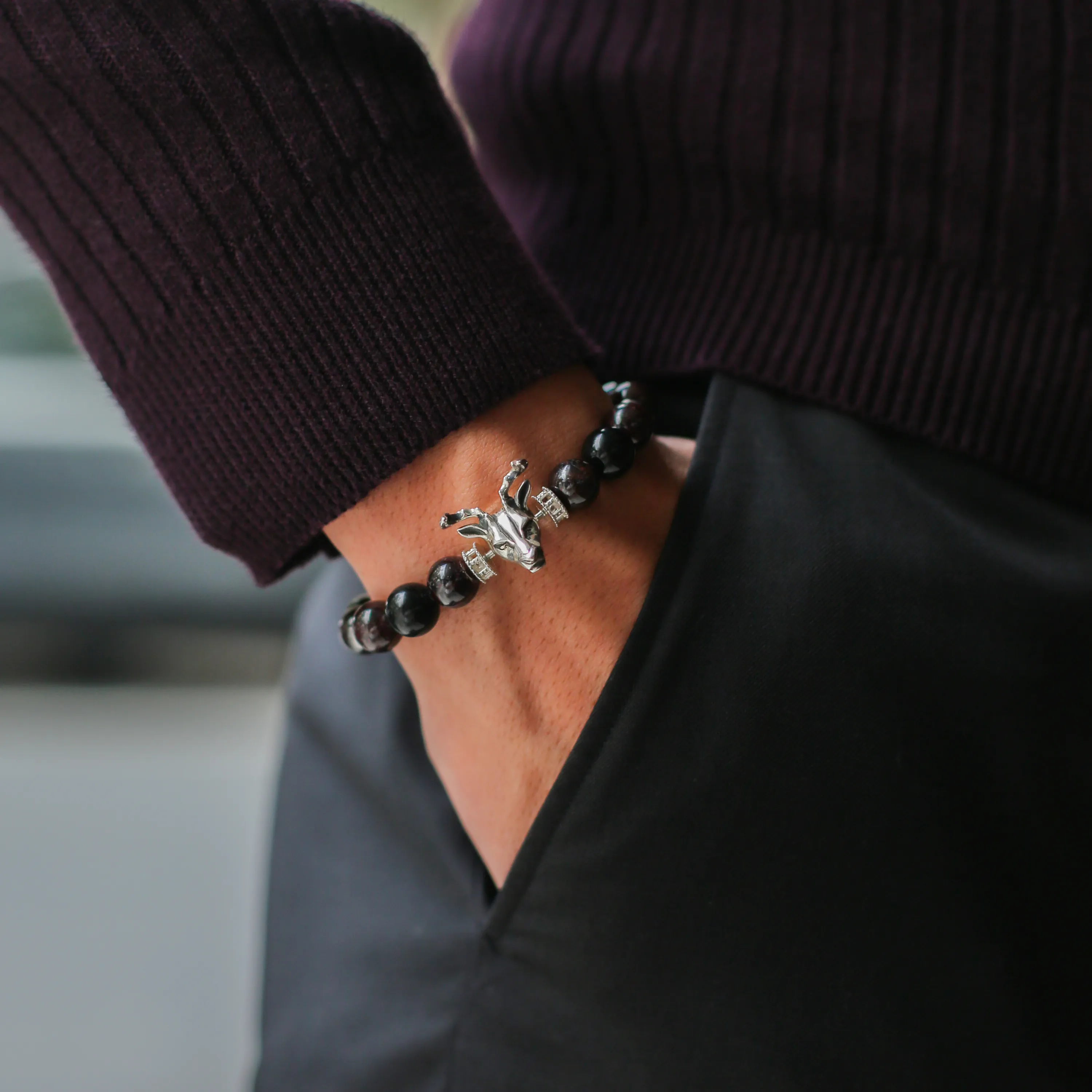 Steel Beaded Bracelet (Chain Only, without charm)