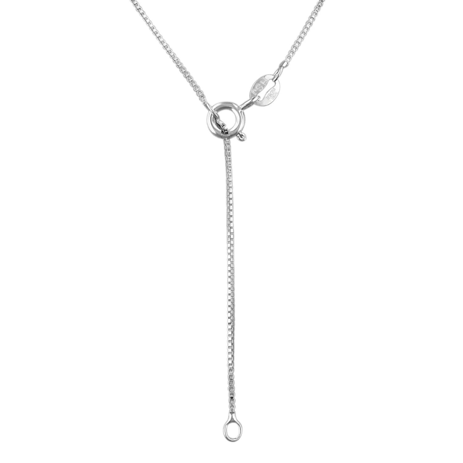 Sterling Silver Synthetic Blue Opal Fish Hook Pendant Necklace, 16 2" Extender