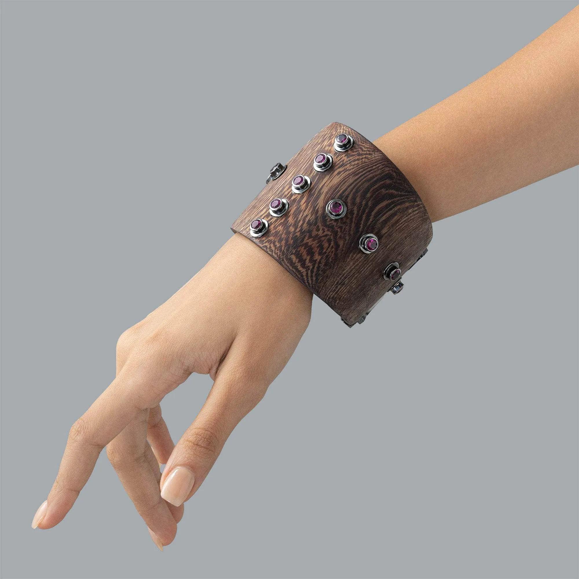 Sterope Rhodolite and Spinel Bangle