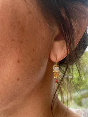 The Verdent Heart Gouffre Earring Garnet